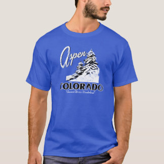Retro Entwurf Aspen Colorado USA T-Shirt