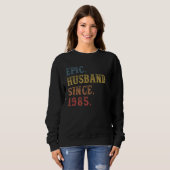 Retro Epic Husband Seit 1985 37. Wedding Anive Sweatshirt (Vorne ganz)