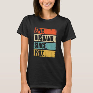 Retro Epic Husband Seit 1987 35. Wedding Anivers T-Shirt