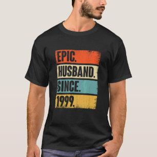 Retro Epic Husband Seit 1999 23. Wedding Anivers T-Shirt