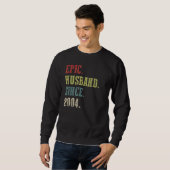 Retro Epic Husband Seit 2004 18th Wedding Aniver Sweatshirt (Vorne ganz)