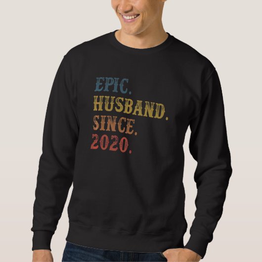 Retro Epic Husband Seit 2020 2nd Wedding Anivers Sweatshirt (Vorderseite)