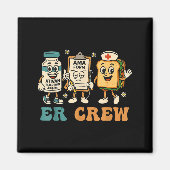 Retro Er Crew Emergency Room Funny Er Ed Nurse Tec Magnet (Vorne)