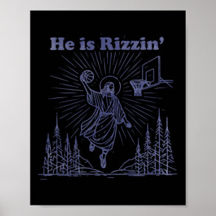 Retro Er Ist Rizzin Gott Spielt Sketll Lustiges Os Poster