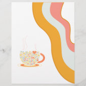 Retro Er sagte, sie sagte Bridal Tee Party Game Flyer (Hinten)