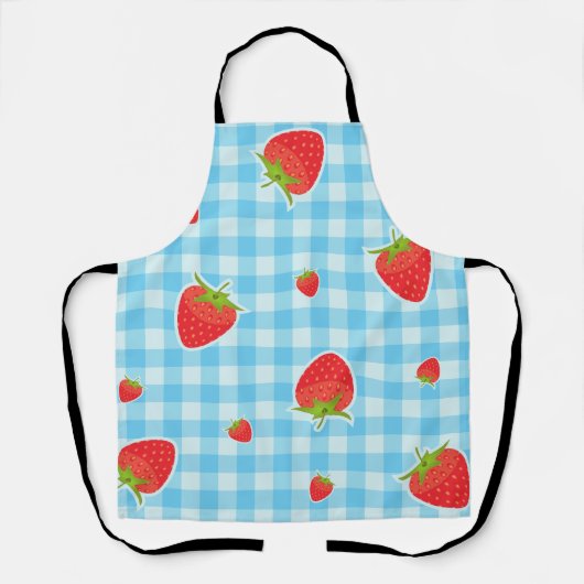 Retro-Erdbeer-Picknick-Schürze Schürze (Vorderseite)