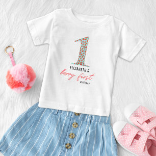 Retro Erdbeere Berry Erster Ehrengast Baby T-shirt
