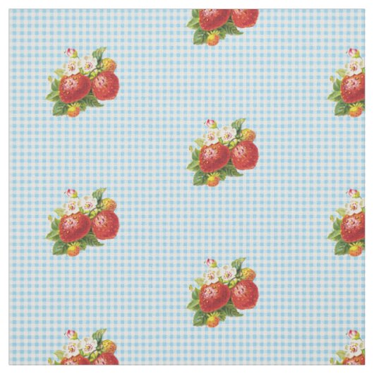 Retro Erdbeergingham-Muster Stoff (Muster)