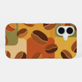 Retro-Erdfarbene Kaffee-Abstrakt iPhone 16 Hülle (Rückseite (Horizontal))