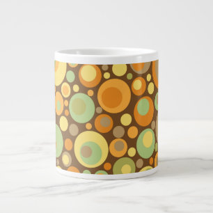 Retro-Erdfarbene Kreise Jumbo-Mug Jumbo-Tasse
