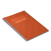 Retro erdige Orange Mandala-Muster Notizblock (Rechte Seite)