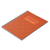 Retro erdige Orange Mandala-Muster Notizblock (Linke Seite)