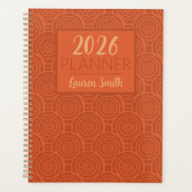 Retro-Erdige Orange-Mandala-Muster
