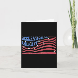 Retro Ergotherapie USA-Flagge 4. Juli OT Karte