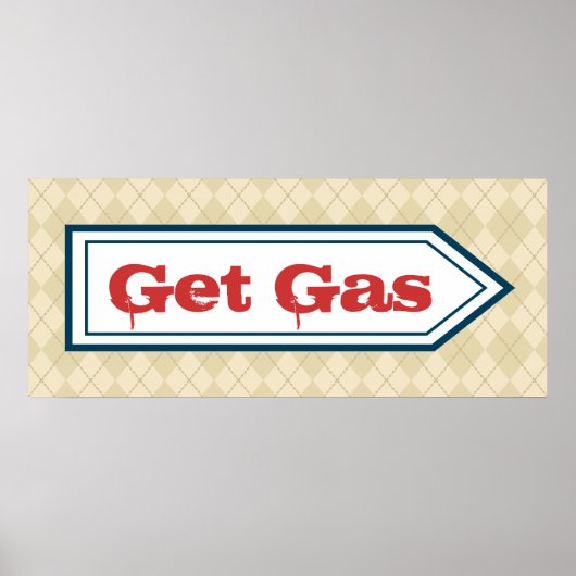 Retro erhalten Gas Diner Tankstelle Signature Art Poster (Vorne)