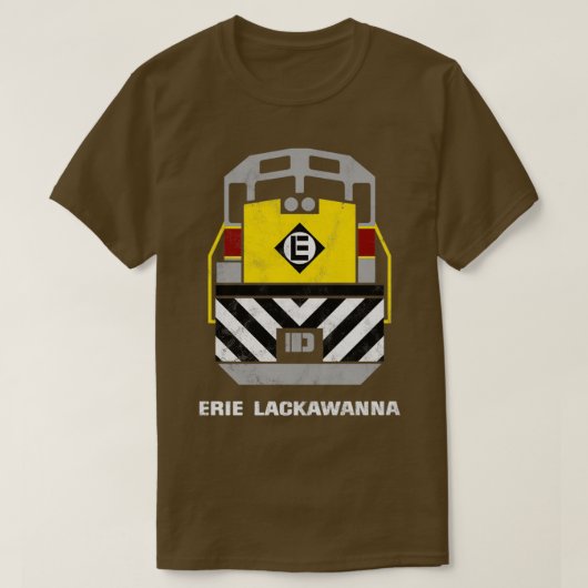 Retro Erie Lackawanna Bahn Motor T-Shirt (Design vorne)
