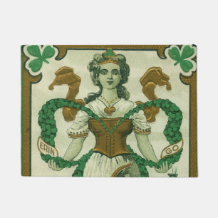 Retro - Erin Go Braugh. St. Patrick's Day Grüße Fußmatte