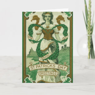 Retro - Erin Go Braugh. St. Patricks Day Grüße Karte