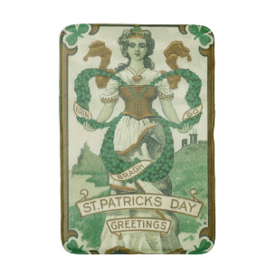Retro - Erin Go Braugh. St. Patricks Tag Grüße Badematte
