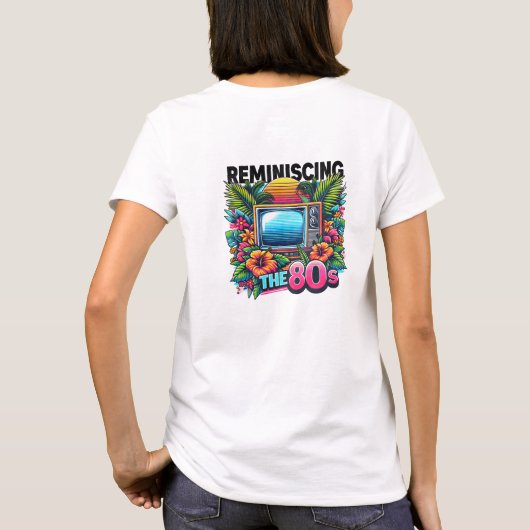 Retro erinnert an das tropische 80er-Fernsehen T-Shirt (Rückseite)