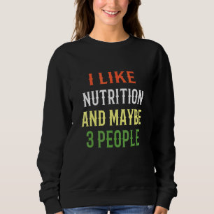 Retro-Ernährungsdesign Ich mag Ernährung und viell Sweatshirt
