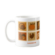 Retro Erntedank Briefmarke Collage Personalisiert