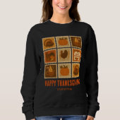 Retro Erntedank Briefmarke Collage Sweatshirt (Vorderseite)