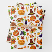 Retro-Erntedank Geschenkpapier Set (Beispiel)