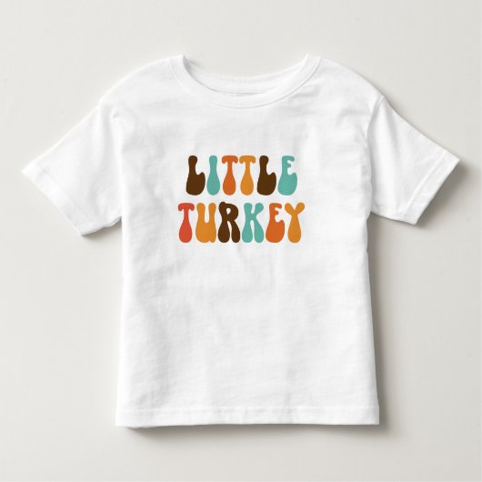Retro Erntedank Little Turkey Shirt (Vorderseite)
