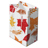 Retro Erntedank Mittlere Geschenktüte (Rückseite Schrägansicht)