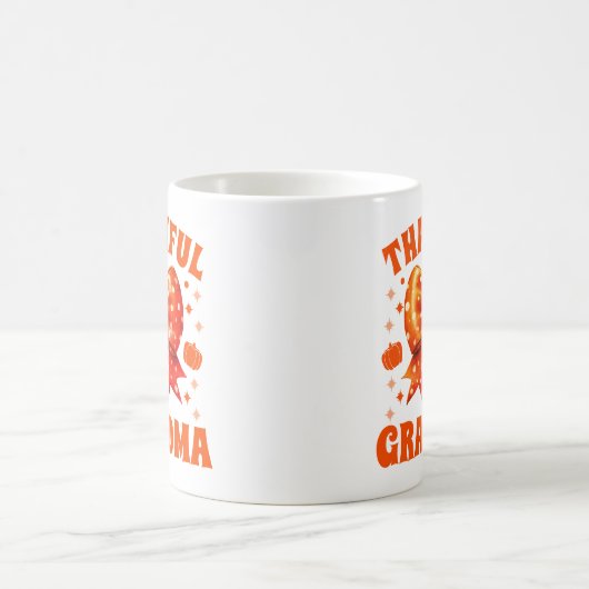 Retro Erntedank Oma Coquette Bow Kaffeetasse (Mittel)