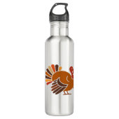Retro Erntedank Türkei - Fall Harvest Design Cl Edelstahlflasche (Vorderseite)