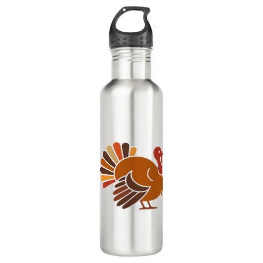 Retro Erntedank Türkei - Fall Harvest Design Cl Edelstahlflasche (Vorderseite)