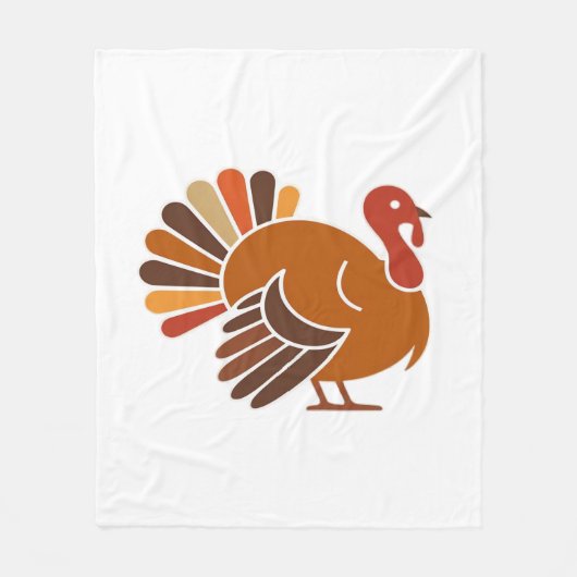 Retro Erntedank Türkei - Fall Harvest Design Cl Fleecedecke (Vorderseite)