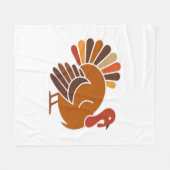 Retro Erntedank Türkei - Fall Harvest Design Cl Fleecedecke (Vorderseite (Horizontal))