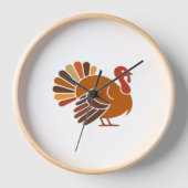 Retro Erntedank Türkei - Fall Harvest Design Cl Uhr (Vorderseite)