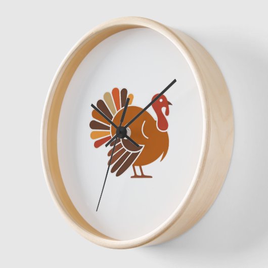 Retro Erntedank Türkei - Fall Harvest Design Cl Uhr (Winkel)