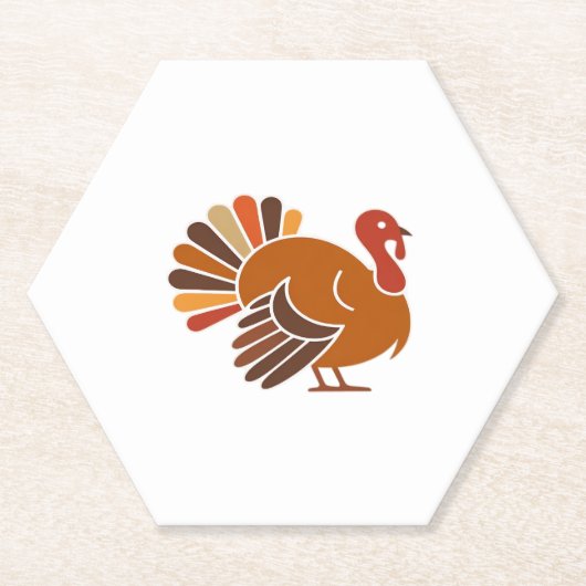 Retro Erntedank Türkei - Fall Harvest Design Cl Untersetzer (Vorderseite)
