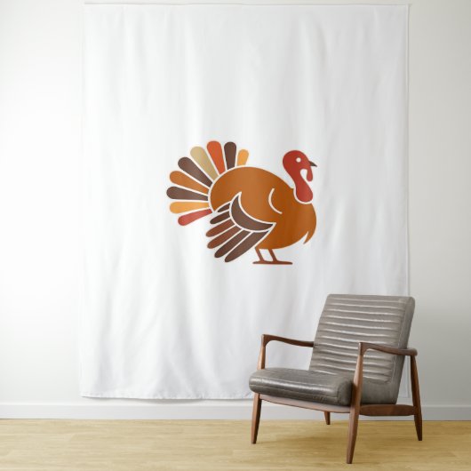 Retro Erntedank Türkei - Fall Harvest Design Cl Wandteppich (Beispiel)