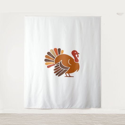Retro Erntedank Türkei - Fall Harvest Design Cl Wandteppich (Vorderseite)