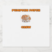 Retro Erntedank Türkei - Fall Harvest Design Ov Schaumweinetikett (Einzelnes Label)