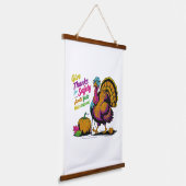 Retro Erntedank Türkei Sicherheit - Danke Wandteppich Mit Holzrahmen (Gewinkelt)