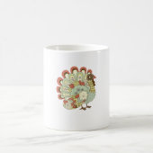 Retro Erntedank Türkei - Vintage Blume Kaffeetasse (Mittel)
