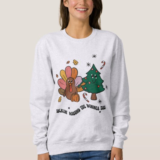 Retro Erntedank Weihnachten Sweatshirt (Vorderseite)