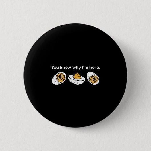Retro-Erntedankfest Du weißt, warum ich hier Devil Button (Vorderseite)