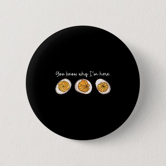 Retro-Erntedankfest Du weißt, warum ich hier Devil Button (Vorderseite)