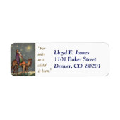 Retro Erste Weihnachtsweisheit Männer Rücksendeadr (Vorne)