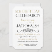 Retro Erwachsene Einladung zum Geburtstag (Vorderseite)