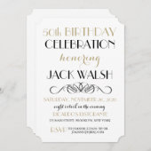 Retro Erwachsene Einladung zum Geburtstag (Vorne/Hinten)