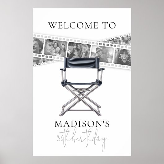 Retro Erwachsene Geburtsdatum Zeichen Personalisie Poster (Vorne)